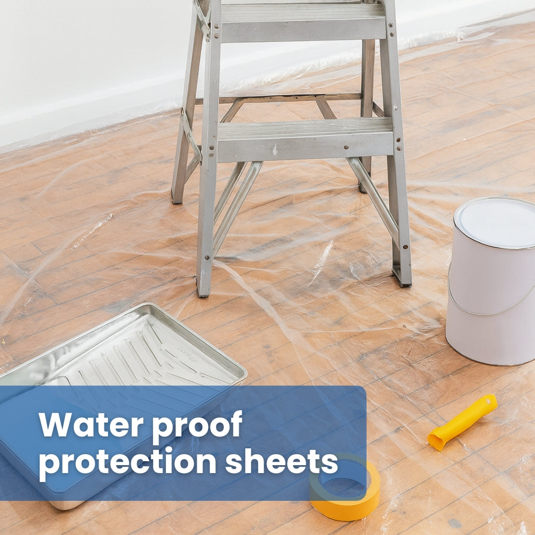 White Shield Guard Pro protection drop sheet 4x5m waterproof non-slip surface for painting and furniture protection