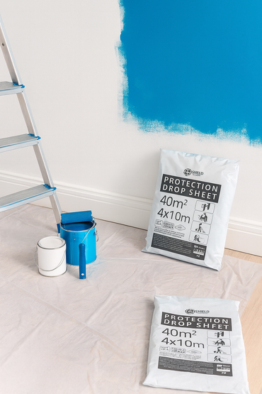 Shield Guard Pro waterproof plastic protection sheet 40m² for painting and furniture floor cover