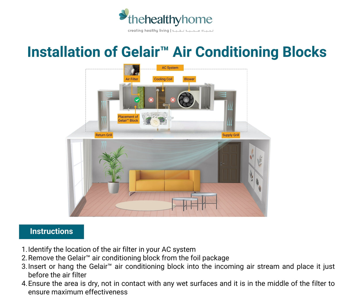 Gelair™ Air Conditioning Block with Tea Tree Oil