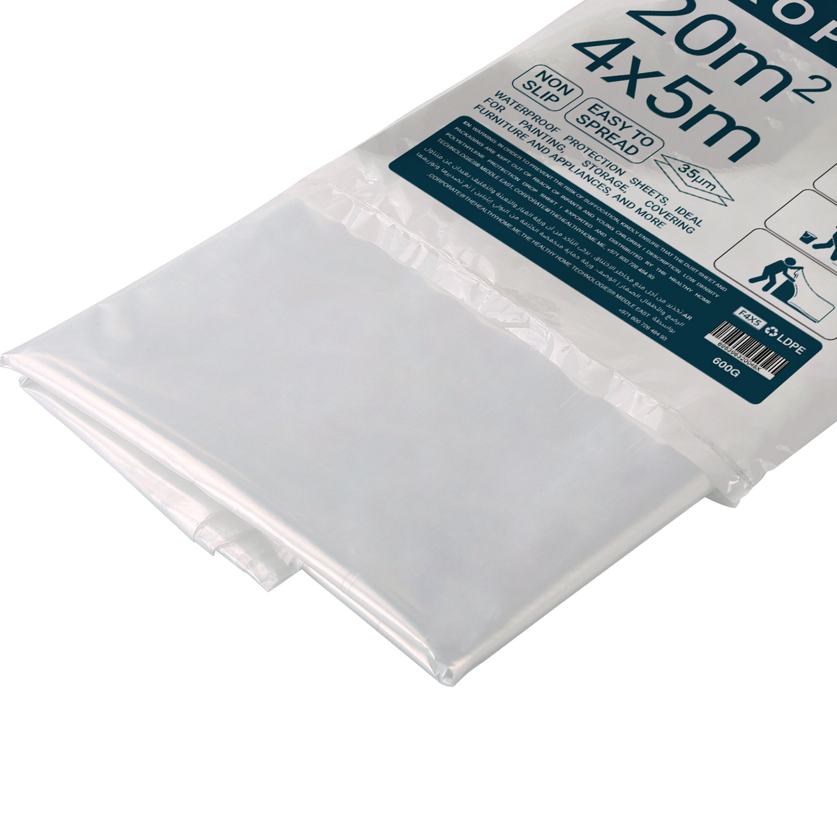 Shield Guard Pro waterproof plastic protection sheet 40m² for painting and furniture covering