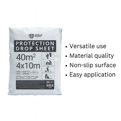 Shield Guard Pro waterproof plastic protection sheet 40m² for painting and furniture protection